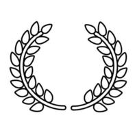 wreath leaves icon vector