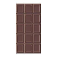 Ilustración de vector aislado barra de chocolate oscuro