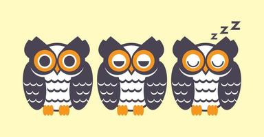 Group of Owls vector