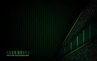 vector de fondo verde moderno en el espacio oscuro con estilo abstracto para la plantilla de diseño. textura con decoración de elementos de puntos de brillos verdes.