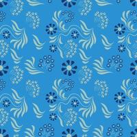 Folk flowers art pattern Floral abstract surface design  Seamless pattern vector