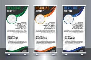 Free Business Roll up stand banner template design with vector