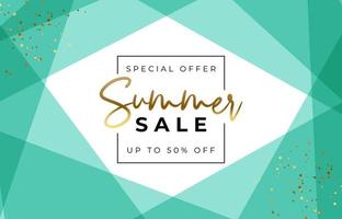 Elegant summer sale poster. Vector Illustration