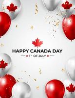 feliz día de canadá fondo tarjeta de felicitación vector