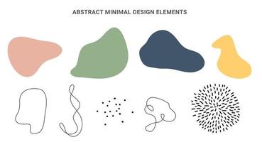 Abstract minimal design element collection set. Vector illustration