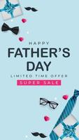 Father s Day sale background for social network post vector