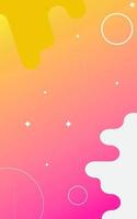 Pink and yellow abstract background with circles for stories, social networks. Vector Illustration