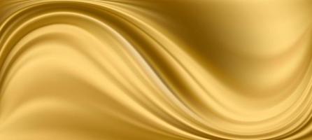 Gold silk satin fabric background. Vector Illustration. EPS10