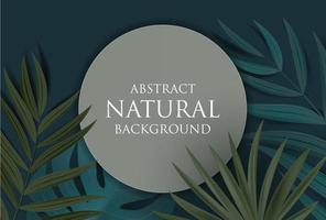 Abstract Natural Background with Tropical Palm and Monstera Leaves. Vector Illustration EPS10