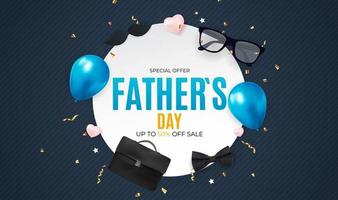 Father s Day Sale Background. Poster, flyer, greeting card, header for website. Vector Illustration. EPS10