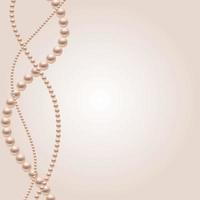 Abstract natural pastel string of pearls background. Vector Illustration