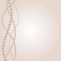 Abstract natural pastel string of pearls background. Vector Illustration