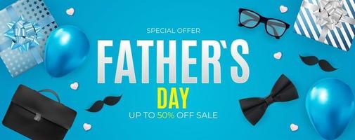 Father s Day Sale Background. Poster, flyer, greeting card, header for website. Vector Illustration. EPS10