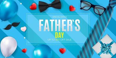 Father s Day Sale Background. Poster, flyer, greeting card, header for website. Vector Illustration EPS10