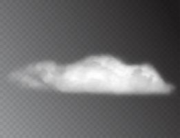 Realistic 3D white clouds isolated on transparent background. vector illustration EPS10