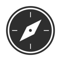 compass travel location silhouette icon design vector