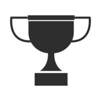 trophy award prize success silhouette icon design vector