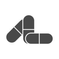 medicine capsules prescription silhouette icon design vector