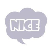 slang bubbles gray bubble nice text over white background flat icon design vector