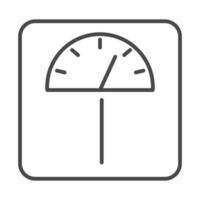 Diseño de icono de línea de equipo de medición de báscula vector