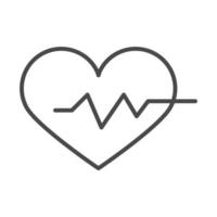 diseño de icono de línea de vida de latido cardíaco saludable médico vector