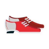 zapatos de bolos accesorios juego deporte recreativo diseño de icono plano vector