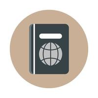 airport passport travel transport terminal tourism or business block and flat style icon vector