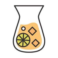 cocktail icon bar menu drink liquor refreshing alcohol line and fill design vector