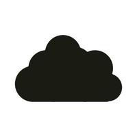 mobile application cloud storage data web button menu digital silhouette style icon vector