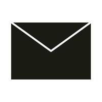 mobile application email message web button menu digital silhouette style icon vector