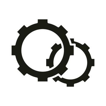 mobile application settings web button menu digital silhouette style icon vector