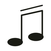 mobile application music audio web button menu digital silhouette style icon vector