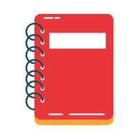 school education supply notebook learn flat style icon vector