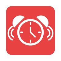 mobile application alarm clock time web button menu digital flat style icon vector