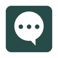 mobile application chatting speech bubble web button menu digital flat style icon vector