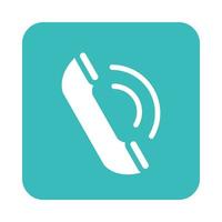 mobile application telephone call web button menu digital flat style icon vector