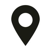 mobile application gps navigation pointer web button menu digital silhouette style icon vector