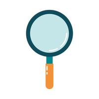 magnifying glass search discovery flat style icon vector