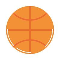 icono de estilo plano de equipo deportivo de pelota de baloncesto vector