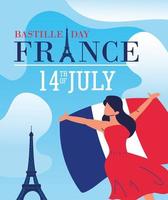 happy bastille day vector