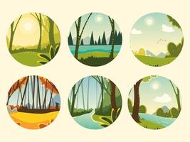 landscape nature scene vector