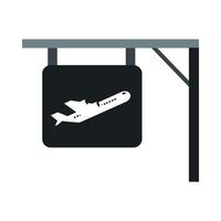 hanging board airport travel transport terminal tourism or business flat style icon vector