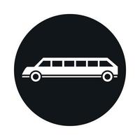 car limousine model transport vehicle block and flat style icon design vector