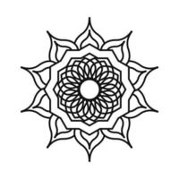 floral mandala vintage decorative line style icon vector