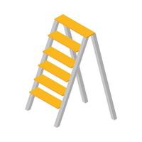 isometric repair construction aluminum stair work tool and equipment flat style icon design vector