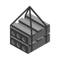 reparación isométrica material de construcción paletas de acero trabajo herramienta y equipo diseño de icono de estilo plano vector