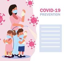 covid 19 prevention family vector