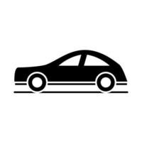 car luxury model transport vehicle silhouette style icon design vector