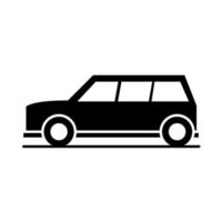 car compact crossover model transport vehicle silhouette style icon design vector