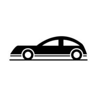 car coupe model transport vehicle silhouette style icon design vector